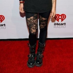 Snake print lace leggings